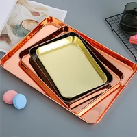 304 stainless steel rectangular bakeware nonstick cake baking tray barbecue storage plate bread food pans pastry bakery tools