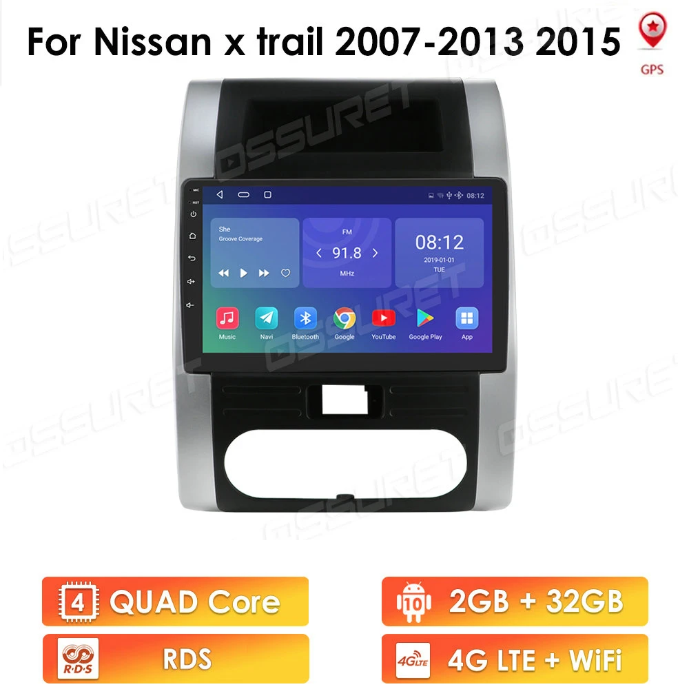 

Автомобильная аудиосистема 10 дюймов для Nissan X-Trail 2 T31 XTrail 2007-2015, автомобильная стереосистема, мультимедийный видеоплеер, Android, 4 ядра, DSP, GPS, USB, ...