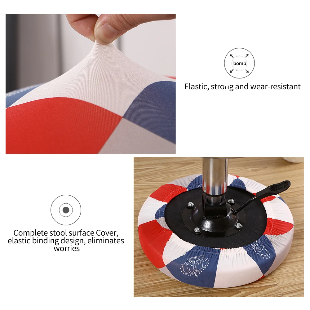 2019 круглый чехол для стула эластичный сиденья домашний кресла Круглый Барный