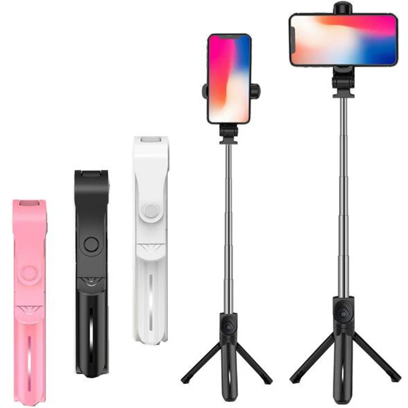 

3 In 1 Selfie Stick With Tripod Shutter Remote Control For Mobile Phone Photo Taking Live 360 Rotating Foldable For Ios Android