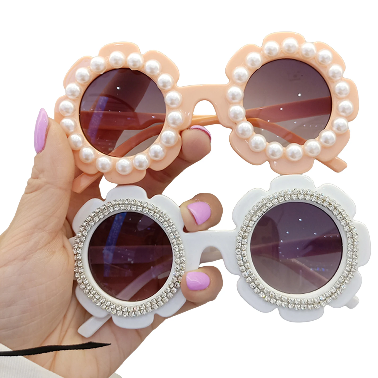 

Kids Dark Glasses, Unisex Hearts Patterns Anti-UV Sunglasses Eyewear for Outdoor Activities, 2-10 Years