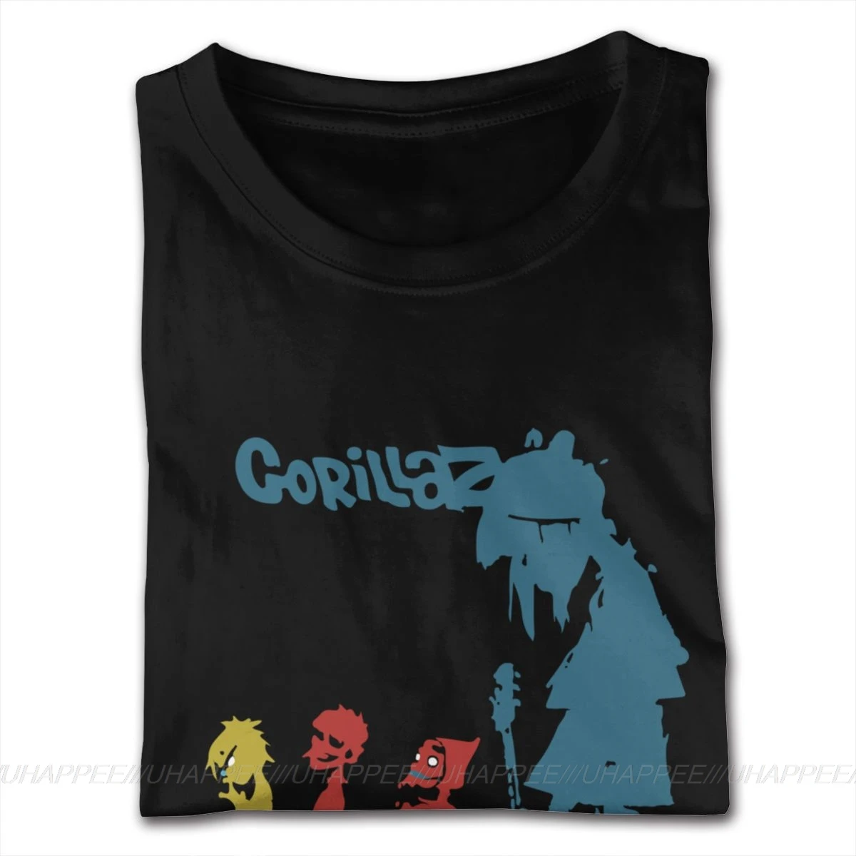 Футболка с короткими рукавами и круглым воротником из натурального хлопка Gorillaz