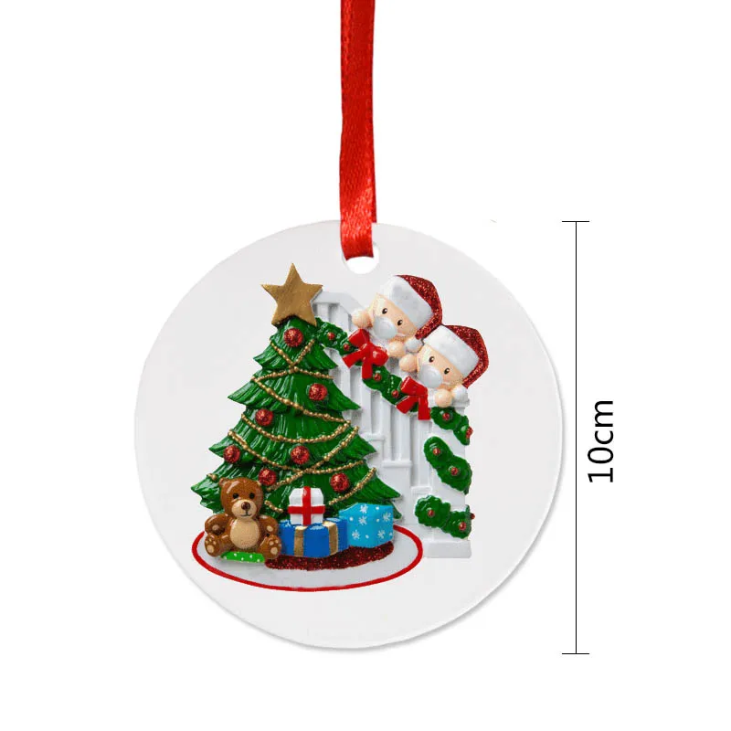 

1PC Christmas Tree Pendant Ornaments Bear Christmas Dress Up Pendant with Pen For Household Christmas Tree Decoration Ornament