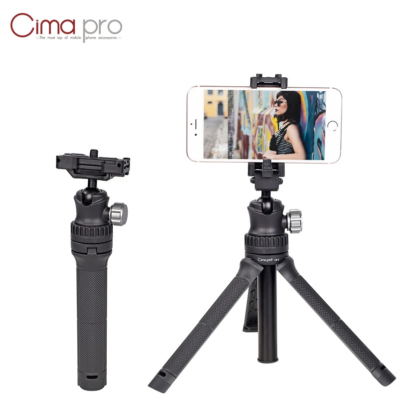

XILETU CB-2 3 in1 Selfie Stick 76cm Mini Table Tripod Stand w 1/4 Install Screw Cold Shoe Mount For Smart Phones Cameras Gopro