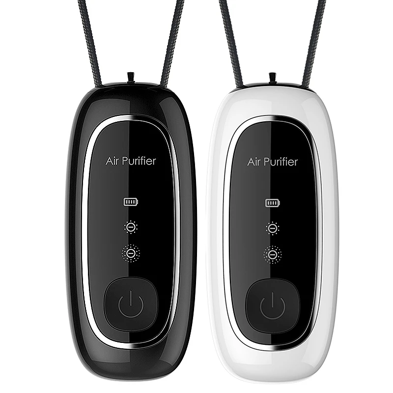 

2 шт. подвесной очиститель воздуха для шеи, модный персональный портативный мини-очиститель с генератором отрицательных ионов