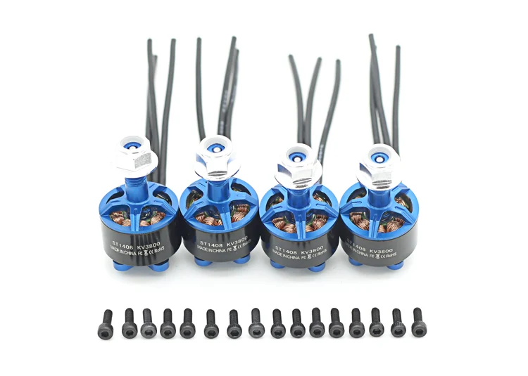 4 шт./лот Skystars 1408 3800KV 2S-4S бесщеточный двигатель для 130 140 150 RC Toys Multicopter VS T-Motor F20II F20 II