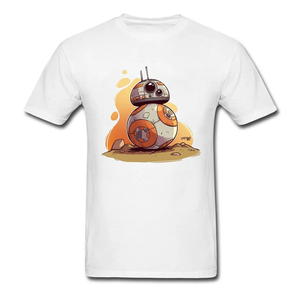 Звездные войны роботы футболка забавные Аниме футболки мужские белые хлопковые