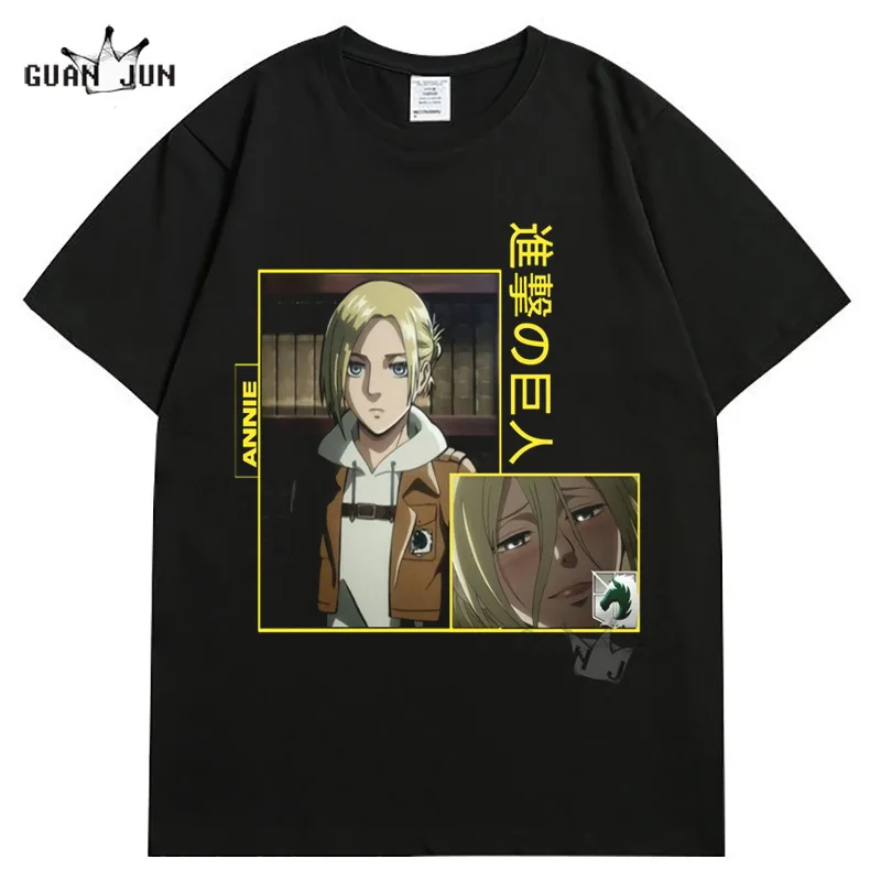 

2021 Anime Final Season Attack on Titan T Shirt Men Cotton Summer Tops Titans Attack Graphic Tees Oversized Harajuku Tshirt Male