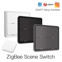 tuya zigbee 3 0 4gang smart scene switch push button controller smartlife app control home automation work with zigbee gateway