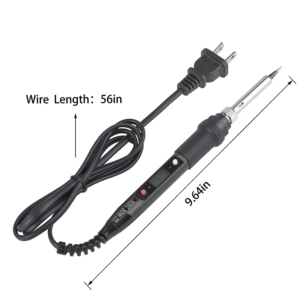 

80W LCD thermostat Electric Soldering Iron Temperature Adjustable Soldering Iron Fast Heating Lightweight Handle Welding Tools