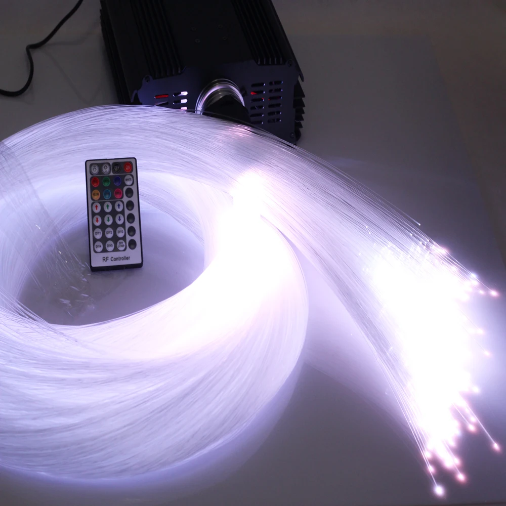 DMX 45W RGB Optical Fiber RF Remote Control 5m 1000pcs Cable Starry Sky Ceiling Light for Stage Exhibition Hall Shopping Mall | Лампы и