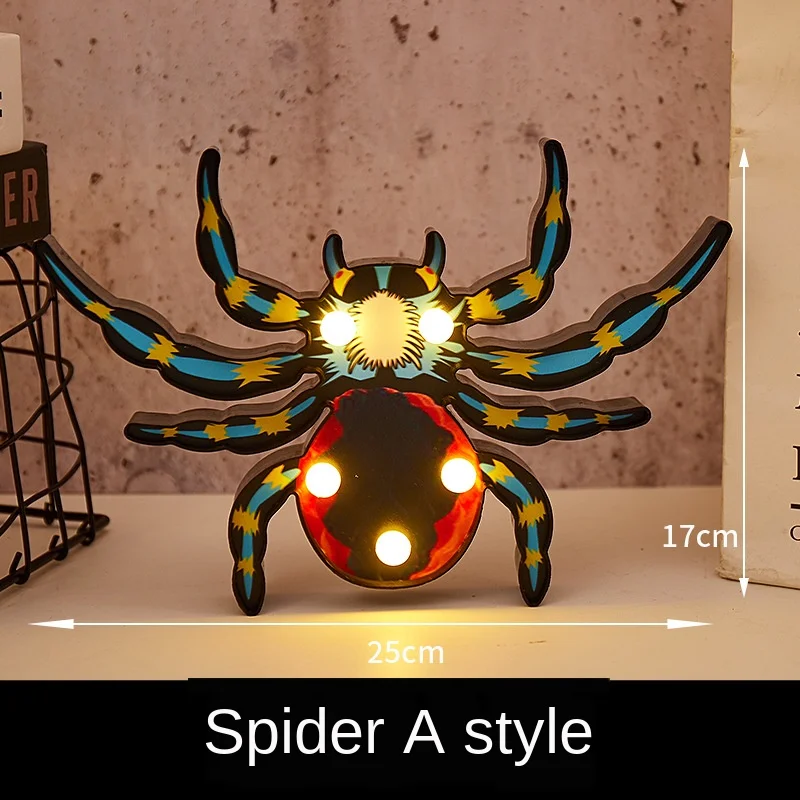 

Halloween Lights Outdoor Decorative Led Lights Diwali Styling Lamp Night Light Helloween Spider Bat Pumpkin Ghost Skull Lights