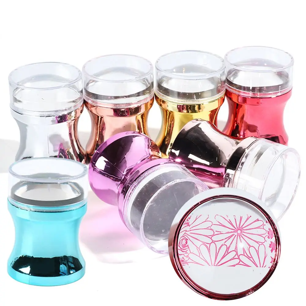 

Nail Tools Nail Art Stamping Plate Mirror Nail Stamper Clear Silicone Head Manicure Scraper Polish Transfer Template