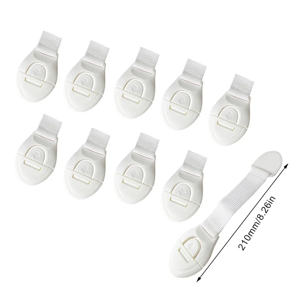 

10Pcs Child Lock Baby Safety Lock Drawer Lock Multi-function Protection Baby Refrigerator Lock Children Long Cabinet Door Lock