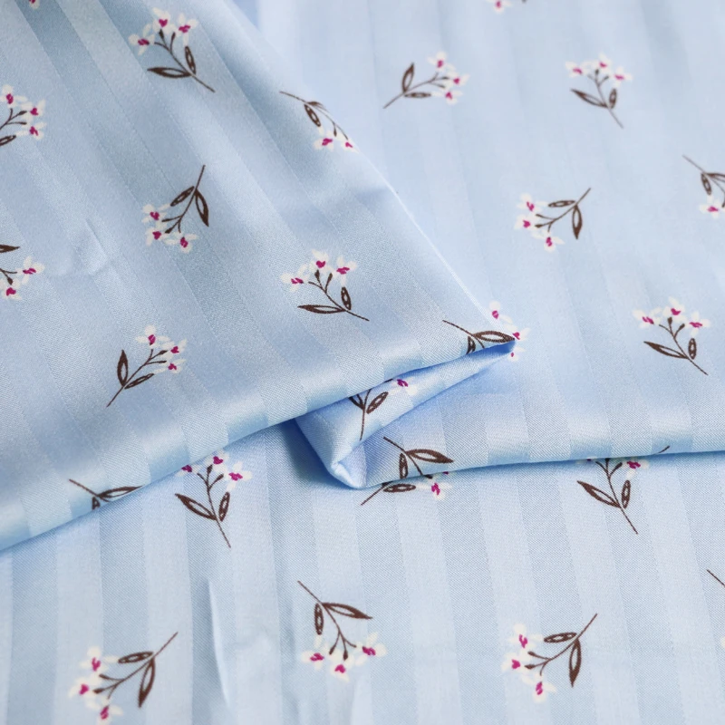 1 метр X 4 метра в цветочную полоску вискозная ткань мягкая рубашка материал: