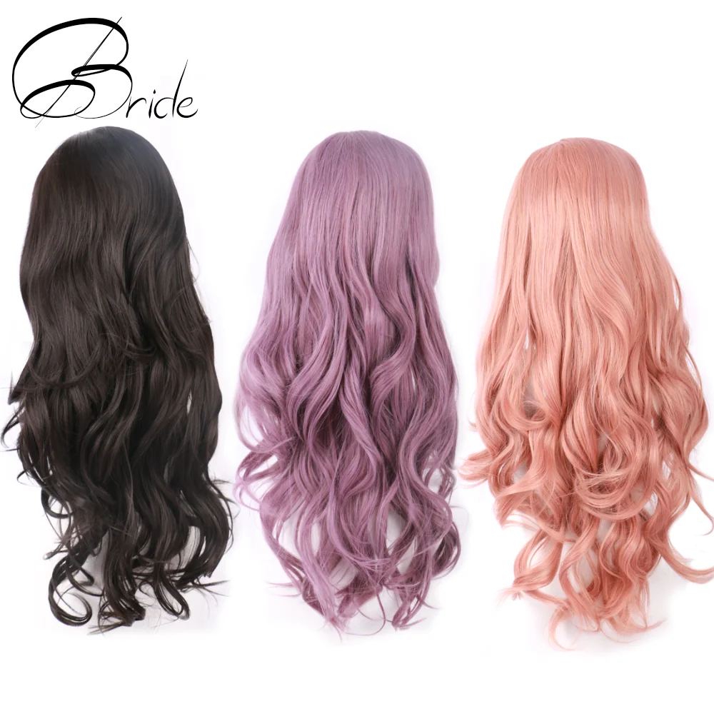 Женский парик невесты из синтетических волос на сетке спереди натуральные