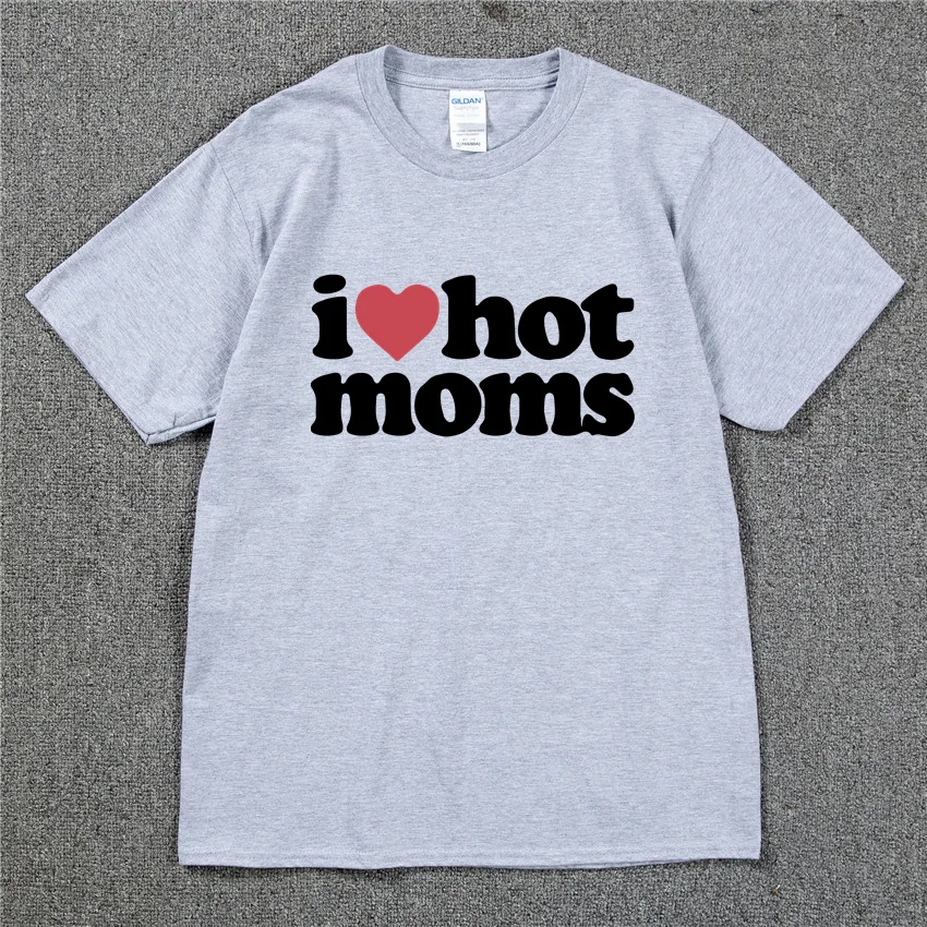 i love hot moms skateboard t shirt 100 cotton streetwear men t shirt usa summer short sleeve brand hip hop tshirt swag tee free global shipping