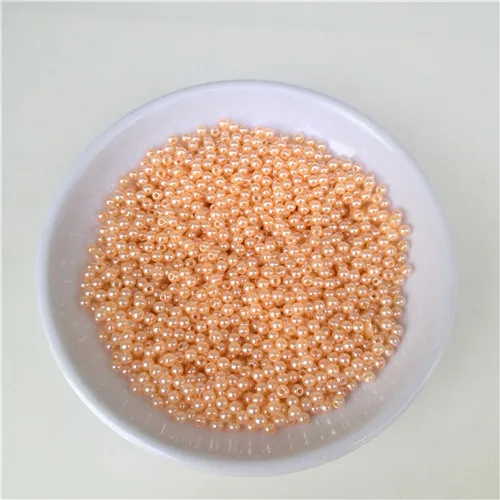 beige pink 3 мм отверстие ABS Круглый искусственный жемчуг бусины для шитья одежды ремесла DIY ювелирное ожерелье ручной работы браслеты аксессуары - Цвет: beige pink