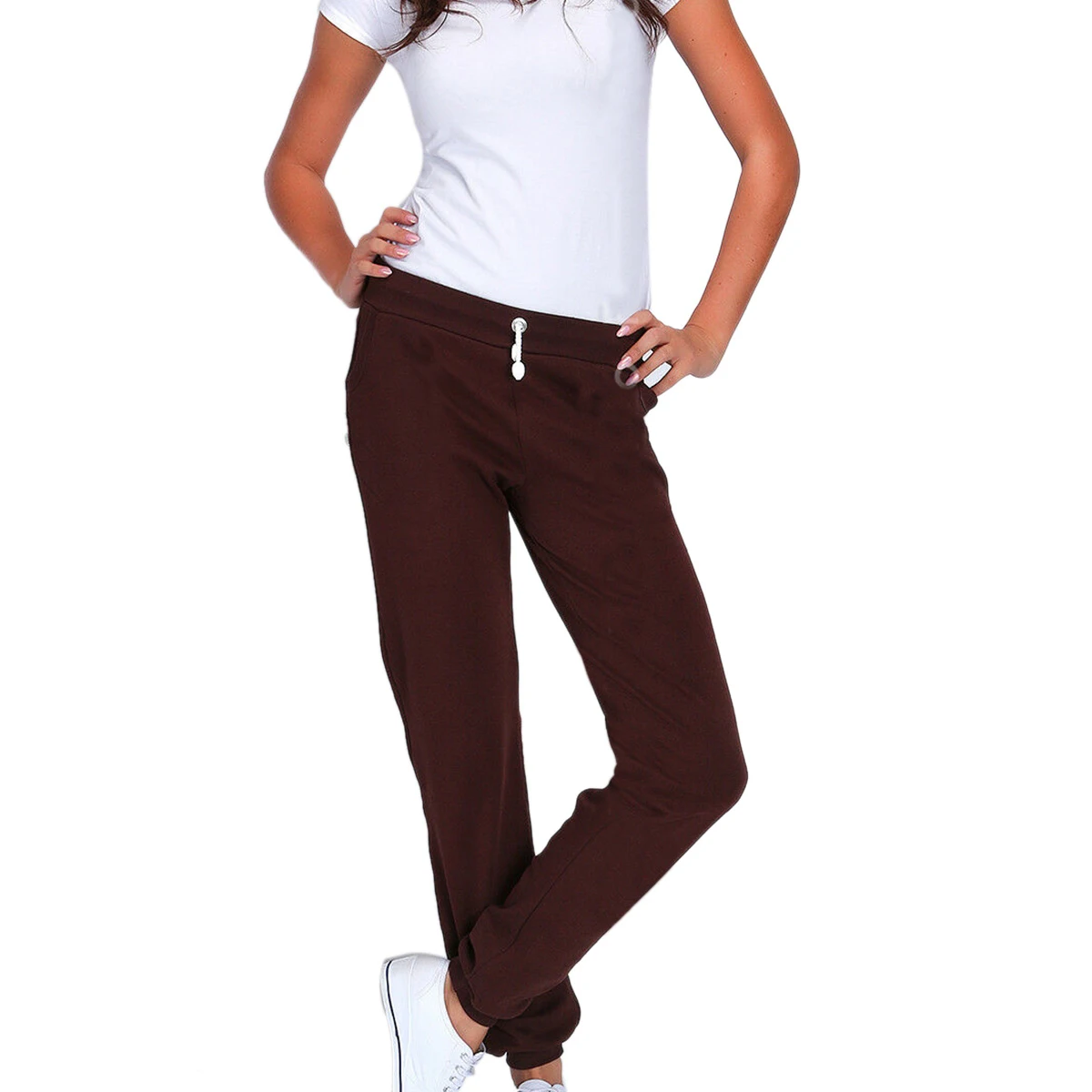 

Women Pants 2020 Spring Summer Sports Solid High Waist Colors Harem Trousers Soft High Quality Female Ladies S-XL