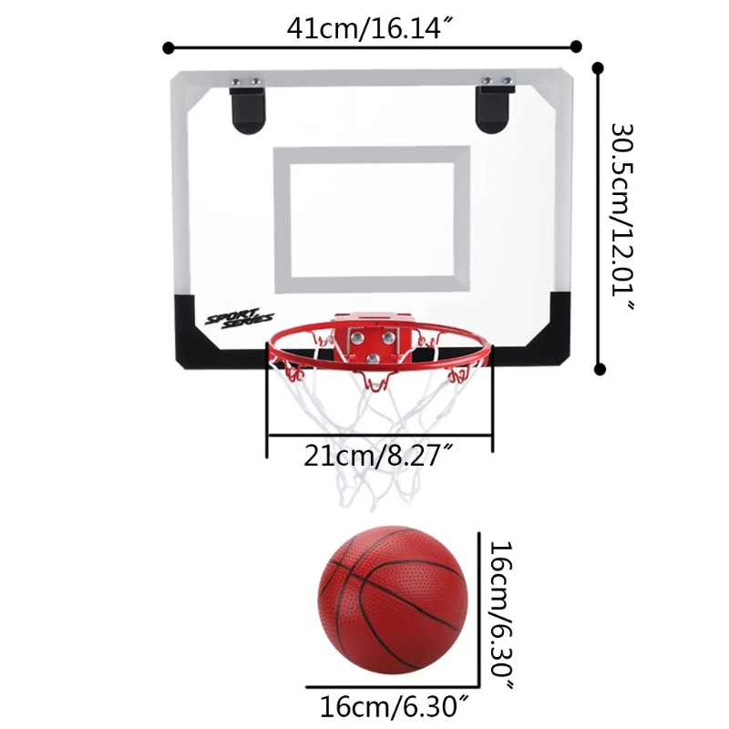 Indoor Mini Basketball Hoop Over The Door Wall Mounted Basketball Hoop Set Basketball Toys Set for Kids & Adults