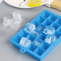 silicone ice cube tray with lid for freezer ice cream cold drinks whiskey cocktails kitchen tools ice mold