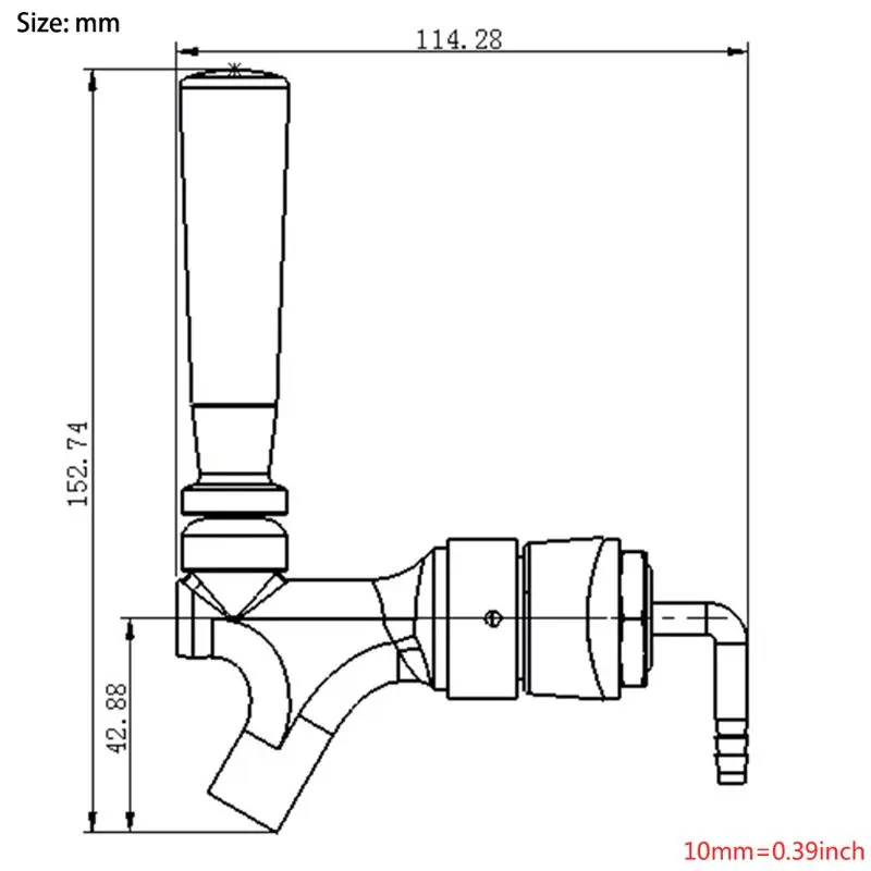 

Draft Beer keg Faucet with Flow Controller Plating Shank Tap Family bar party holiday beer kit