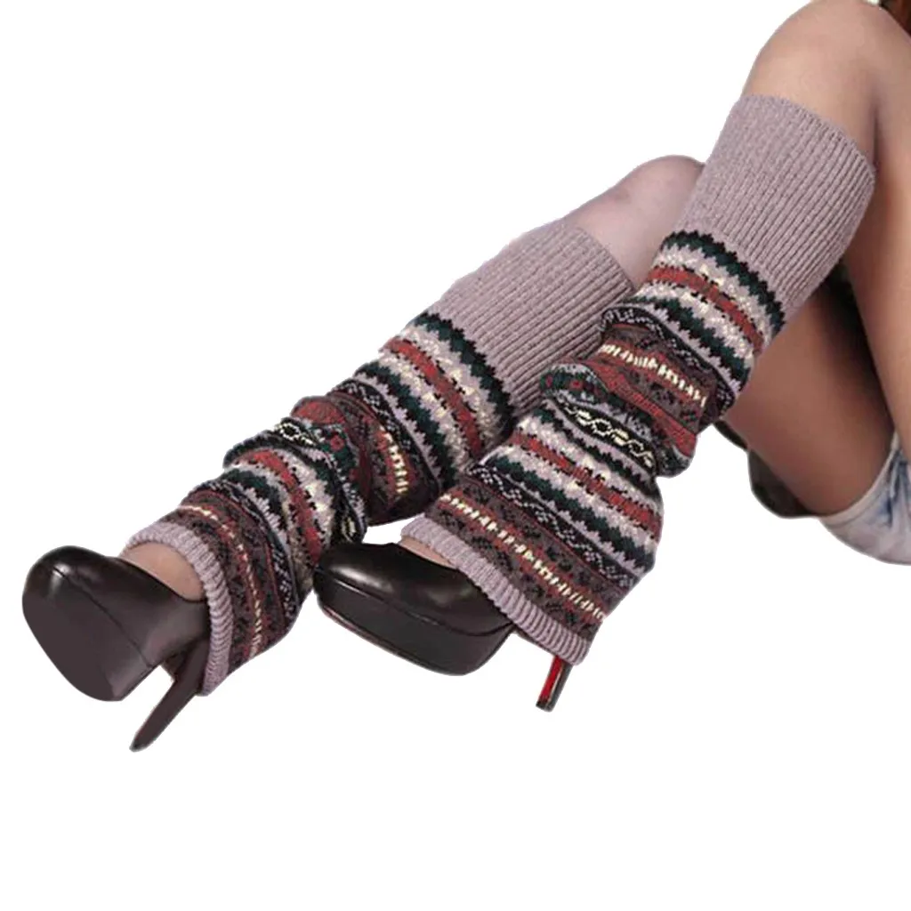 Женские носки, зимние Компрессионные носки, повседневные, Boho, вязаные,, гетры, носки, свободные, Skarpetki Sokken