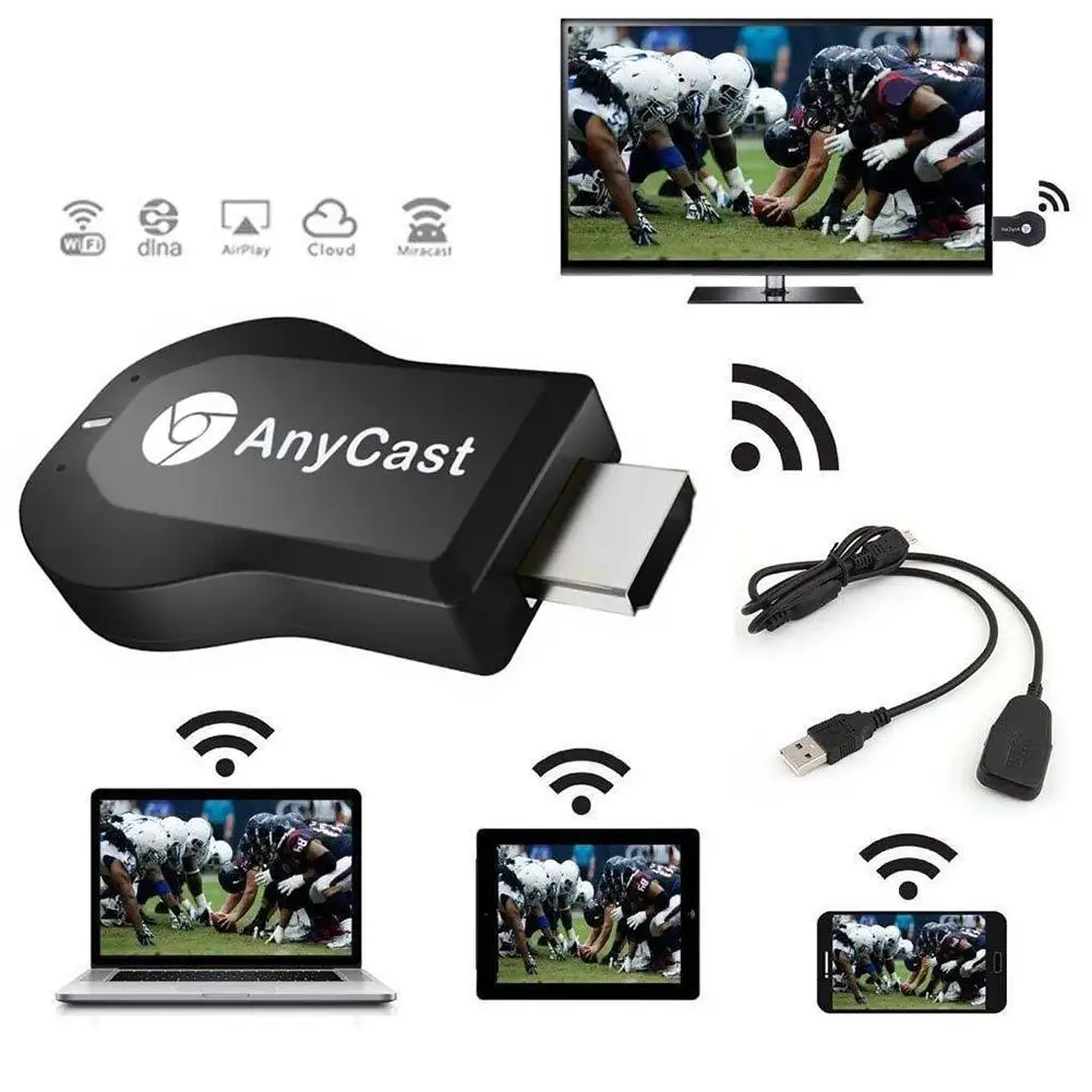 

M2 Anycast HDMI-совместимый ТВ-приемник HD1080P Miracast DLNA Airplay WiFi Дисплей приемник ТВ Беспроводной адаптер Android BHE3