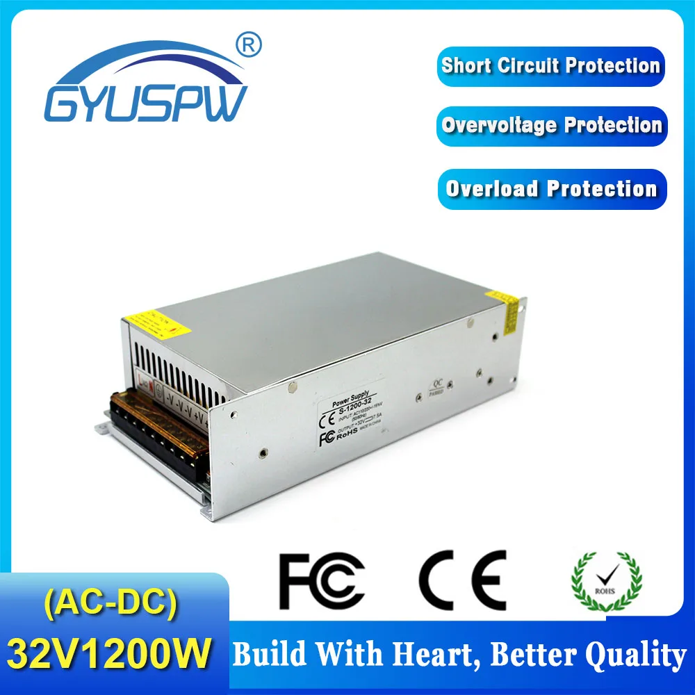 Блок питания постоянного тока 12V 13.8V 15V 18V 24V 27V 28V 30V 32V 36V 42V 48V 60V 70V 80V 90V 720W 800W 1000W 1200W 1500W световой трансформатор на.