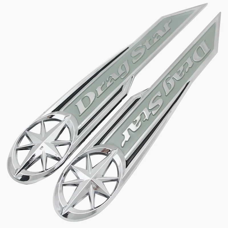 Хромированные 3D наклейки на мотоцикл с эмблемой в виде бензобака для Yamaha V Star 400 650