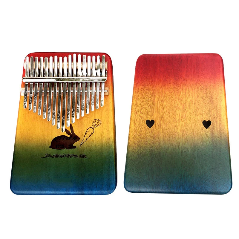 Пианино Kalimba с 17 клавишами красное дерево большой палец музыкальный инструмент