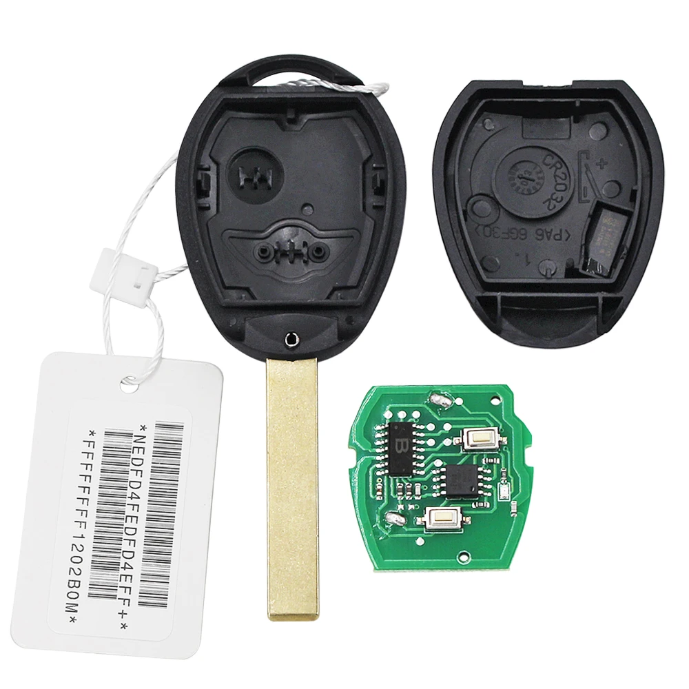 2 кнопочный OEM ключ с дистанционным управлением 433 МГц чип ID73 для BMW Mini Cooper Rover 75 2002
