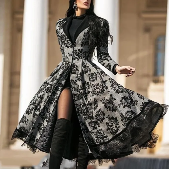 Косплэй Для женщин черный Средневековый Ренессанс платье для готика Винтаж
