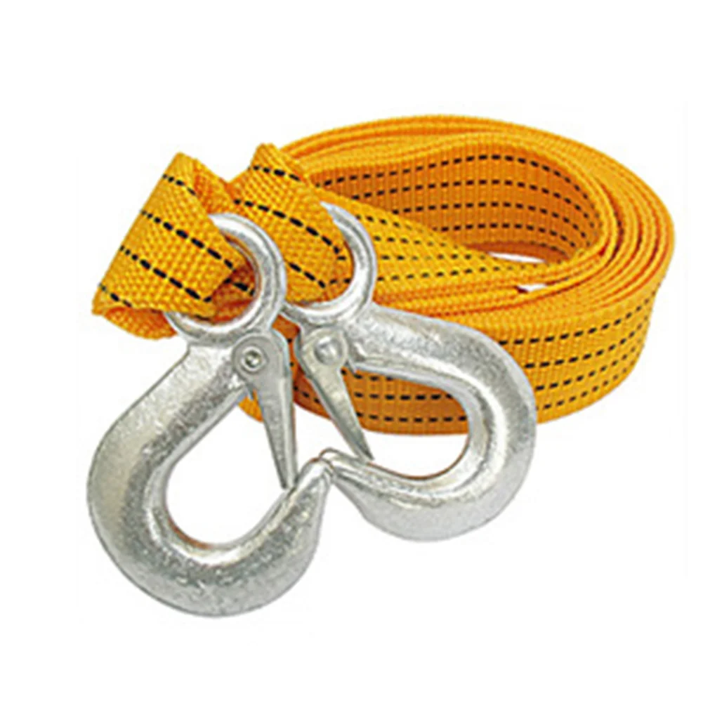 

3 Tons Accessories Reduce Vibration With Hooks Emergency Practical Fluorescent High Strength Towing Rope Road Nylon Car Truck
