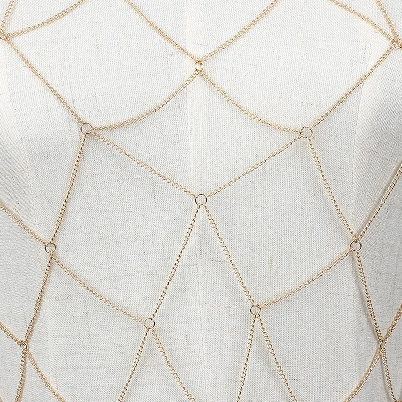 Женское Ожерелье креативная сетчатая нагрудная цепочка с бахромой женское