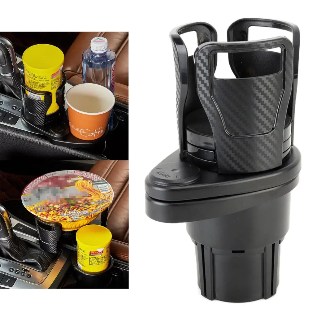 

2x2 in 1 Multifunction Car Double Cup Holder Water Bottle Drink Holder Mount