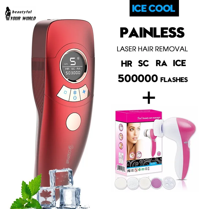 ICE cool 4in 1 500000 импульсное IPL лазерное устройство для удаления волос перманентное