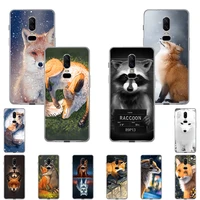 phone case for oneplus 9 9r 8t 7t 7 pro 8 z nord n10 n100 n200 animal raccoon fox soft silicone cases for redmi 6a 7 7a 8 cover