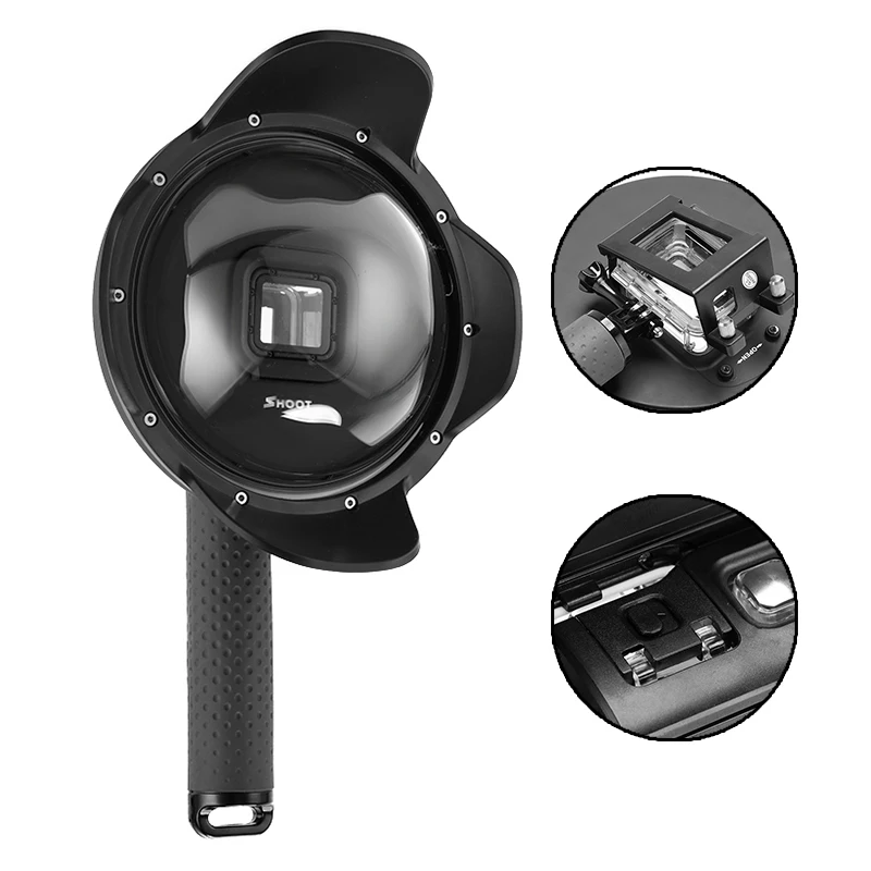 Ручной подводный купол для GoPro Hero 7 6 5 с Поплавковым захватом водонепроницаемый