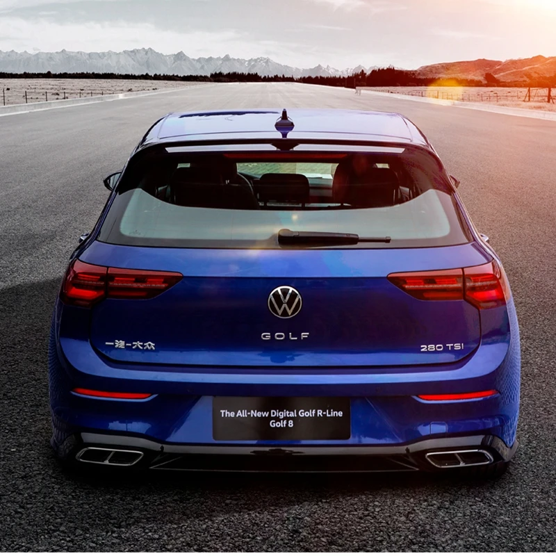 

For Volkswagen New GOLF 8 MK8 2020-2021 ABS Plastic Unpainted Color Rear Roof Spoiler Wing Trunk Lip Boot Cover Car Styling