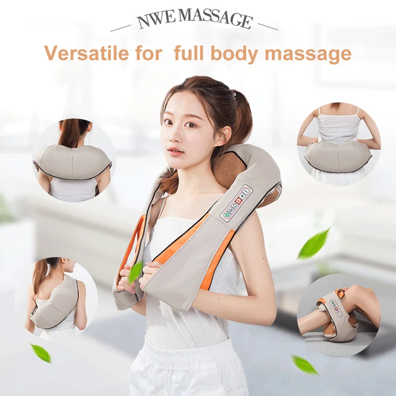 

Massage Shawl U Shape Electrical Shiatsu Back Neck Shoulder Body Infrared Heated Kneading Car/Home Massager