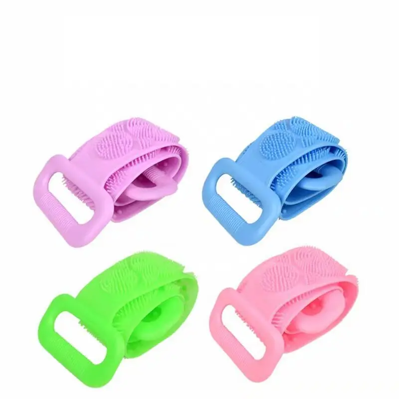 

Silicone Magic Brushes Bathe Rubbing Back Belt Body Exfoliating Massage Skin Clean Shower Brushe Rubbing Extended Scrubber Towel