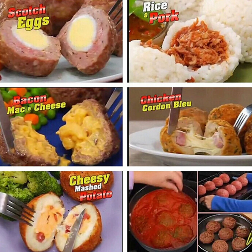 Кухонная Пластиковая форма для фрикаделек устройство приготовления рыбы дыни