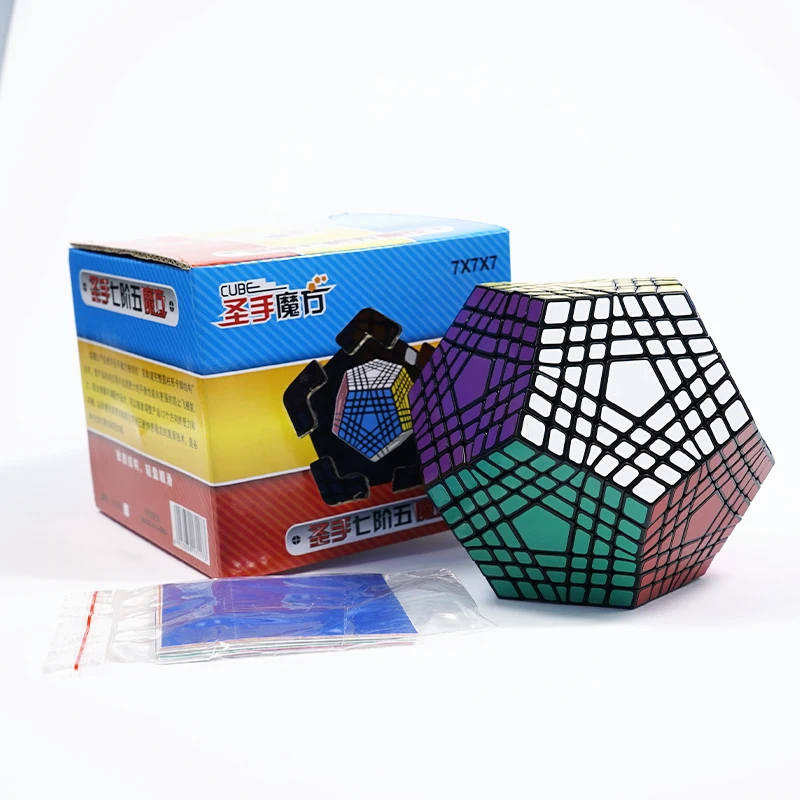 Shengshou Megaminxeds 7x7 магический куб скоростные Кубики-головоломки SengSo Teraminx наклейки Cubo