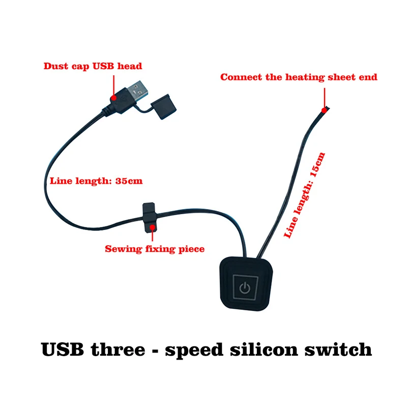 

Heating Vest Pad USB Adjusted Clothes Heated Warmer Temperature Electric Washable Thermal Winter Jacket ZL07