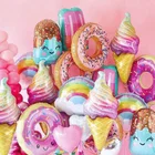 Воздушные шары из фольги в виде цифр, 32 дюйма, фрукты, сладкое мороженое, гелиевые шары, для дня рождения, декоративные детские игрушки