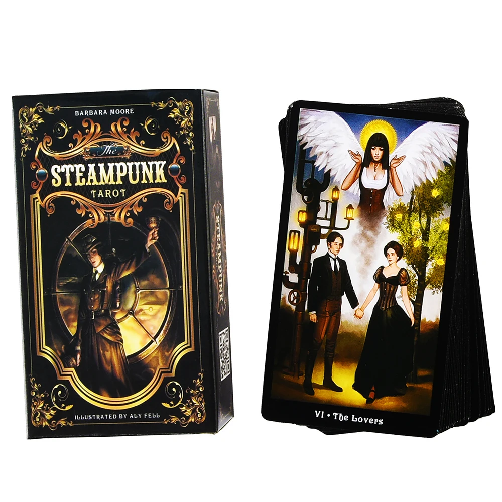

The Steampunk Tarot Cards deck Oracle Guide Book 78 Tarot Cards by Barbara Moore and Aly Fell