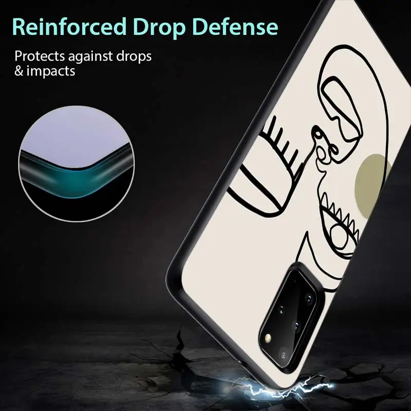 

Minimalist Face artwork sketch for Samsung S20 FE Ultra Plus A91 A81 A71 A51 A41 A31 A21S A11 A72 A52 A42 A32 A12 A02 Phone Case