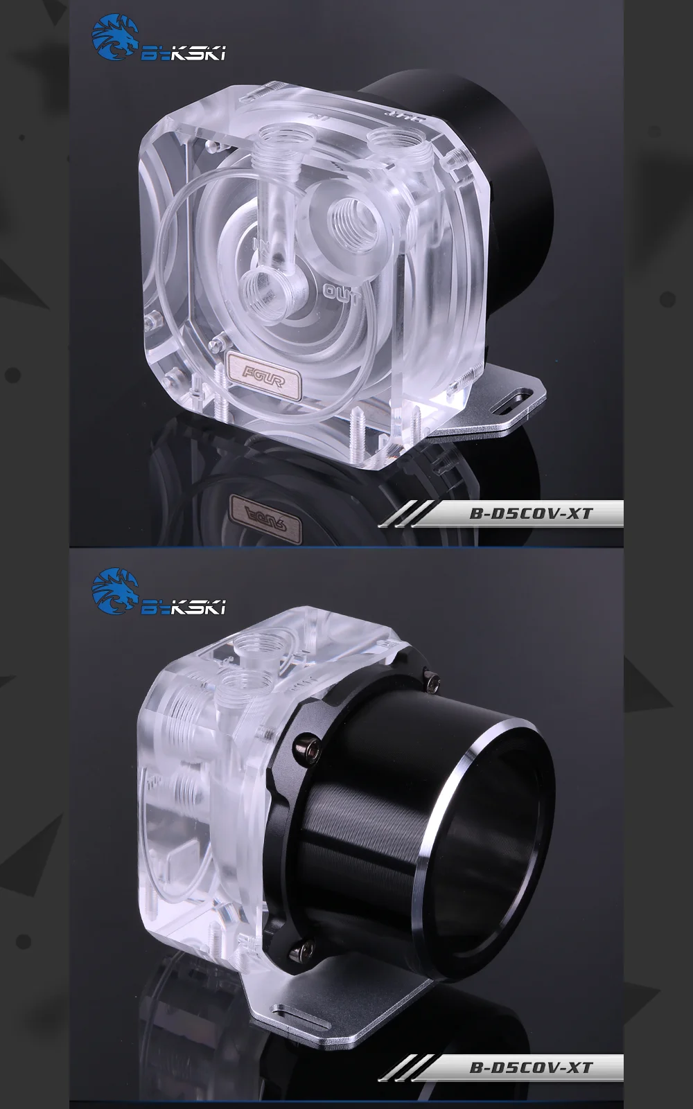 Bykski B-D5COV-XT D5 крышка насоса/топ комплект, броня, высокая производительность, бесшумный, для D5 насос, заменить оригинальную крышку/Топ