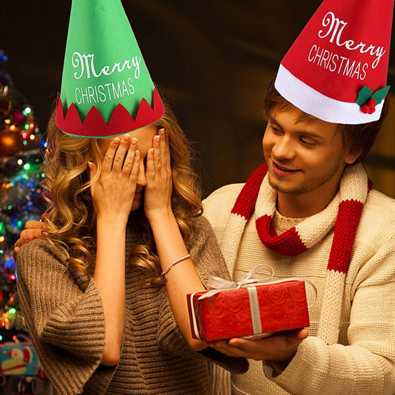 Веселая вечеринка дневная длинная полосатая фетровая плюшевая шляпа эльфа